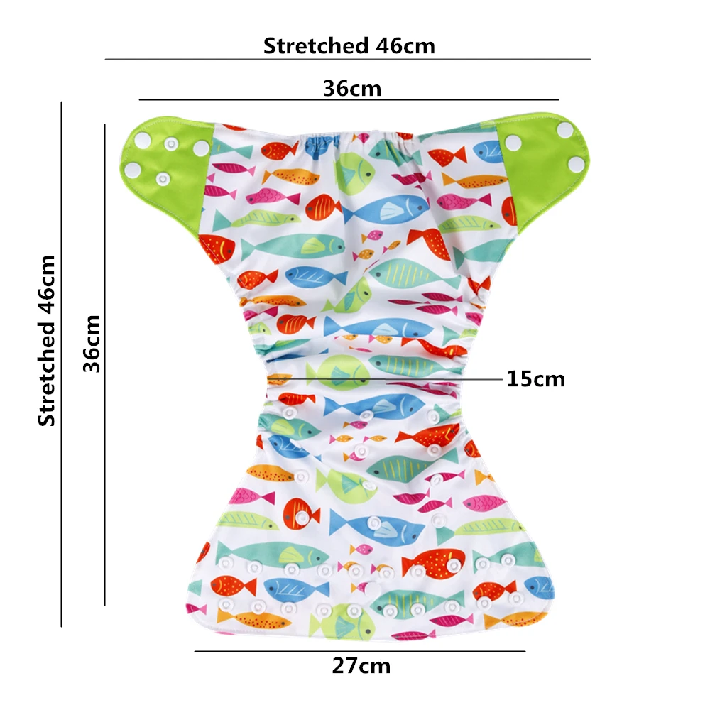 Cloth Diapers 4pcs/set Washable Adjustable Reusable for 0-3years 3-15kg baby