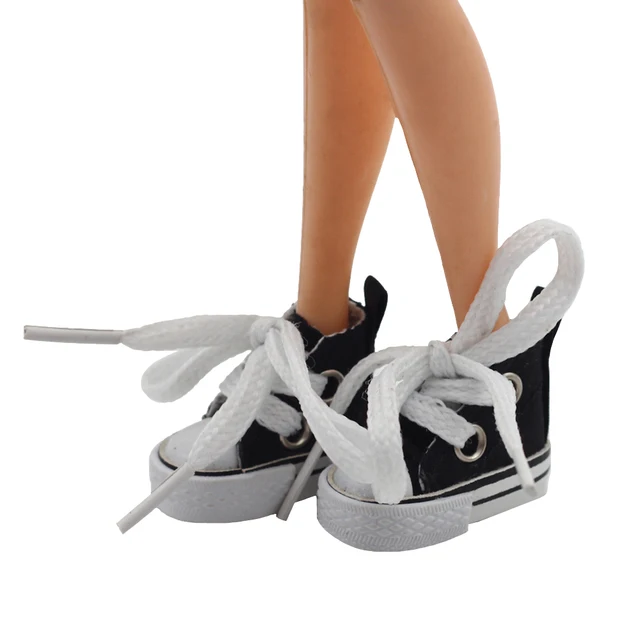 3.5cm Doll Shoes for Blythe Doll Toy,1/8 BJD Mini Canvas Dolls Shoes for Blyth Azone BJD,Casual Shoes Accessories 5