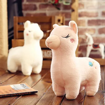 

Kawaii Plush Alpaca Doll Pillow Grass Mud Horse Plush Toys Doll Have Two Colors Are Available Very Soft and Free Shipping