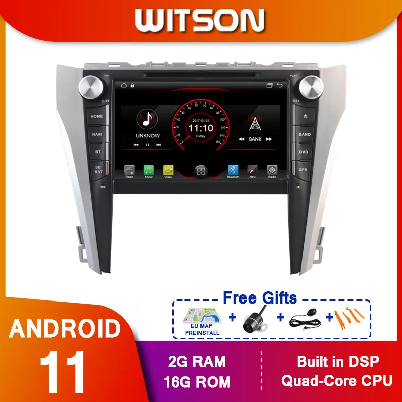 WITSON 2G + 16G Android 11 DSP для Toyota Camry 2015 Автомагнитола мультимедийный видеоплеер GPS RDS 2 din