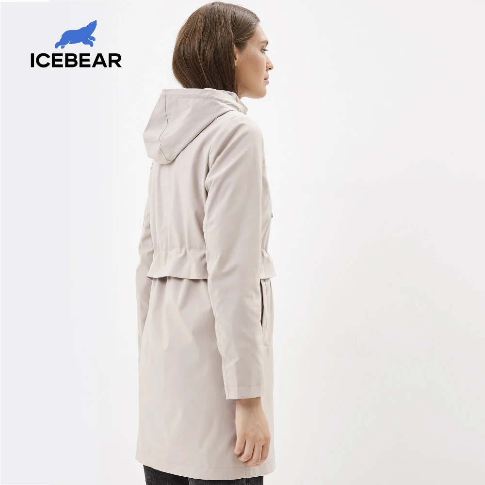 ICEbear 2020 модная женская ветровка высококачественный Женский тренчкот с капюшоном
