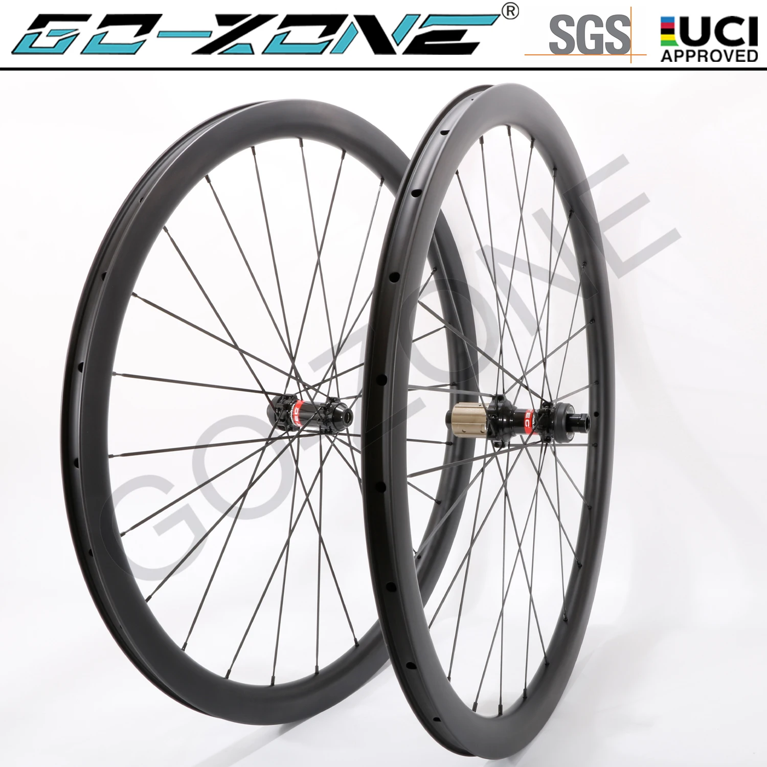 Jeu De Roues Carbone 700C Pour Vélo Route/piste - 3 Rayons, Type Clincher, Frein à Disque