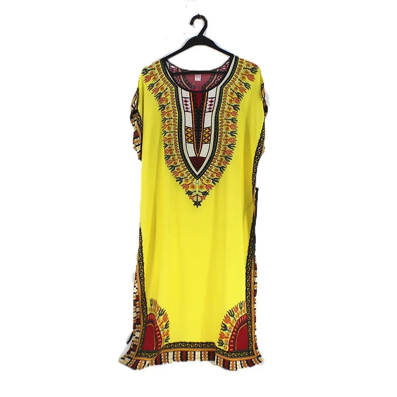 Loose African Dress for Women Dashiki Tribe Totem 3D Print Long Robe Female Riche Bazin Street Wear Vestido Dress african wear for ladies