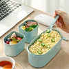 1450ML lunch box high food container eco friendly bento box lunch japanese food box lunchbox meal prep containers wheat straw 3