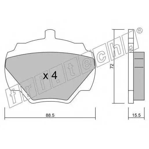 Колодки тормозные дисковые задние LAND ROVER 94-99 fri.tech. 36