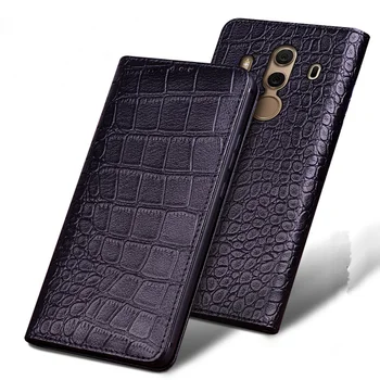 

Bussiness genuine leather phone bag cover for Huawei Mate 20 Pro case for Huawei Mate 10 phone case standing flip cover funda