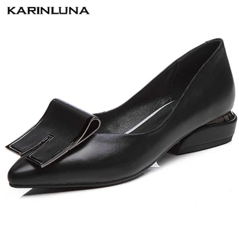 

Karinluna On Sale Newest Luxury Brand Genuine Leather Comfortable Heels Ladies Pumps Woman Shoes Women