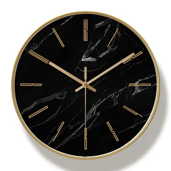 

Metal Silent Wall Clock Black Golden Simple Modern Design Art Wall Watches Zegar Scienny Nordic Living Room Decoration MM50WC