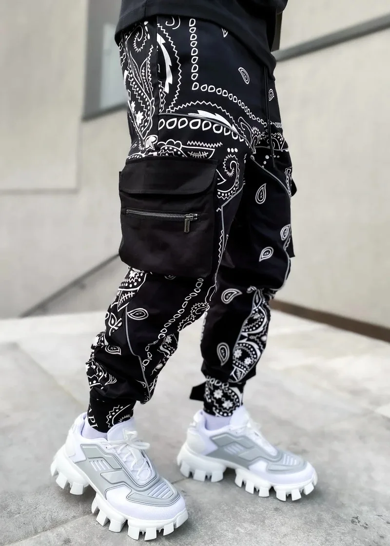 

New 2020 Sport Casual Autumn/winter Men's Cargo Pants Pattern Pattern Fashion Loose-fitting Pants With Pockets At The Side3