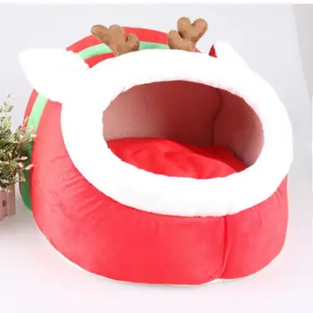 

Pet Dog House Warm Bed Detachable Mat Comfortable Kitten Hole Kennel Dog Cat Tent Cave House Washable