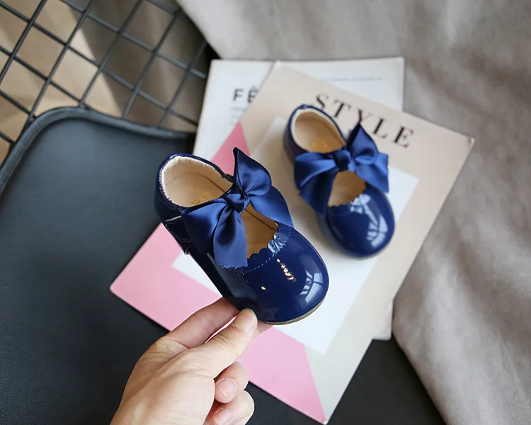 Baby Girls Shoes Patent Leather Princes Shoes Big Bow Mary Janes Party Shoes For Kids Dress Shoe  Autumn Spring Child Baby children's sandals near me