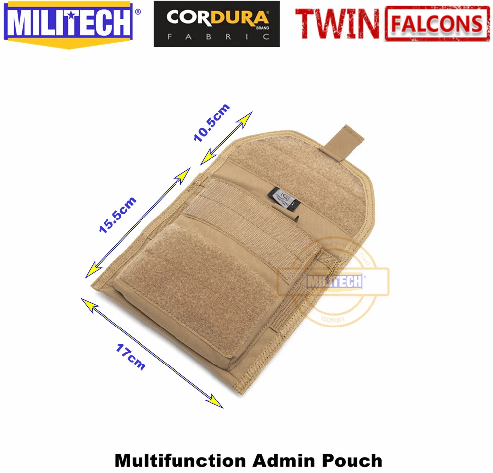 MILITECH TWINFALCONS TW 500D Delustered Cordura Molle Crye CP Многофункциональный Admin Pouch CAG Delta Navy уплотнение Molle карта хранения