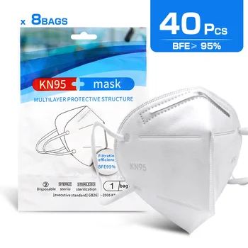 

40pcs Protective masks profession 4-Layer Filter Anti-Haze Fog PM2.5 face masks reusable mouth mask Dustproof Safely respirator