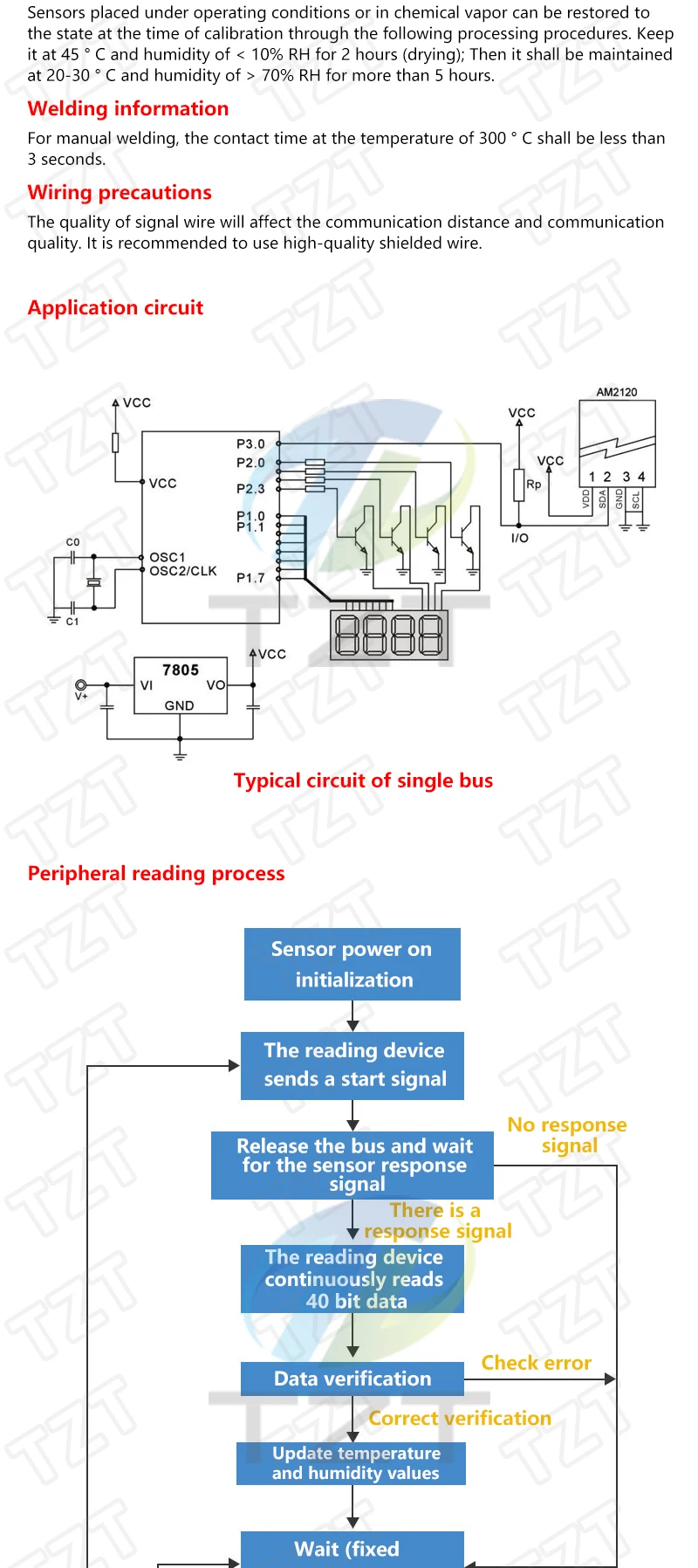 Digital Temperature Sensor / Humidity Sensor DHT11 DHT22 AM2302 AM2301 ...