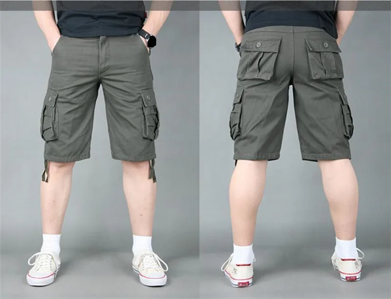 Summer Cargo Shorts Men Camouflage Camo Casual Cotton Multi-Pocket Baggy Bermuda Streetwear HipHop Military Tactical Work Shorts best men's casual shorts