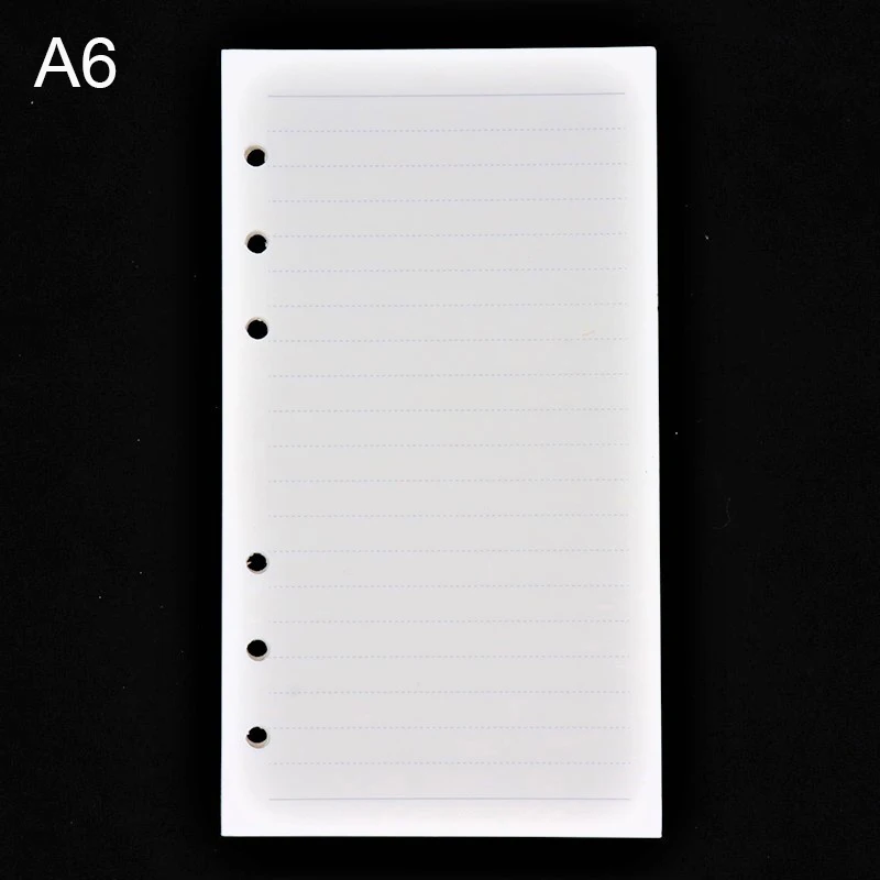 Horizontal line 45 шт. Высококачественная записная книжка A5/A6, запасная вставка, 6 отверстий с отрывными листами, спиральный блокнот, бумажный дневник, план, внутренняя бумага для блокнота,ежедневник,тетрадь - Цвет: Horizontal line