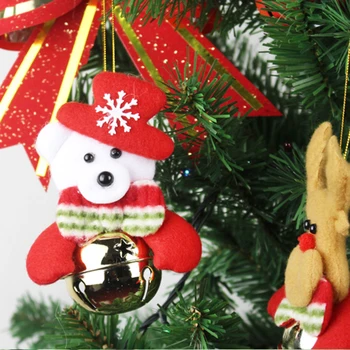 

New 1Pcs Christmas Doll Bells Christmas Tree Ornaments Hanging Pendant Decorations Bells Fairy Bell Christmas Tree Santa Claus