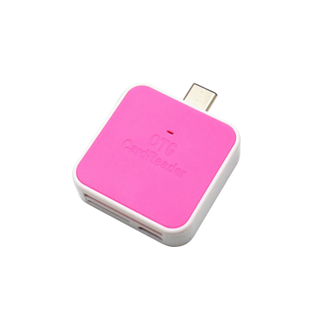 02 pink TYPE-C мобильный телефон два в одном кардридер TF/SD OTG кардридер мобильный телефон OTG кардридер для huawei для Xiaomi для OPPO - Цвет: 02 pink