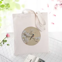 Китайские элементы сумка для покупок сумка для ежедневного использования текст DIY пользовательский принт логотип холщовая Сумочка Эко многоразовая утилизация