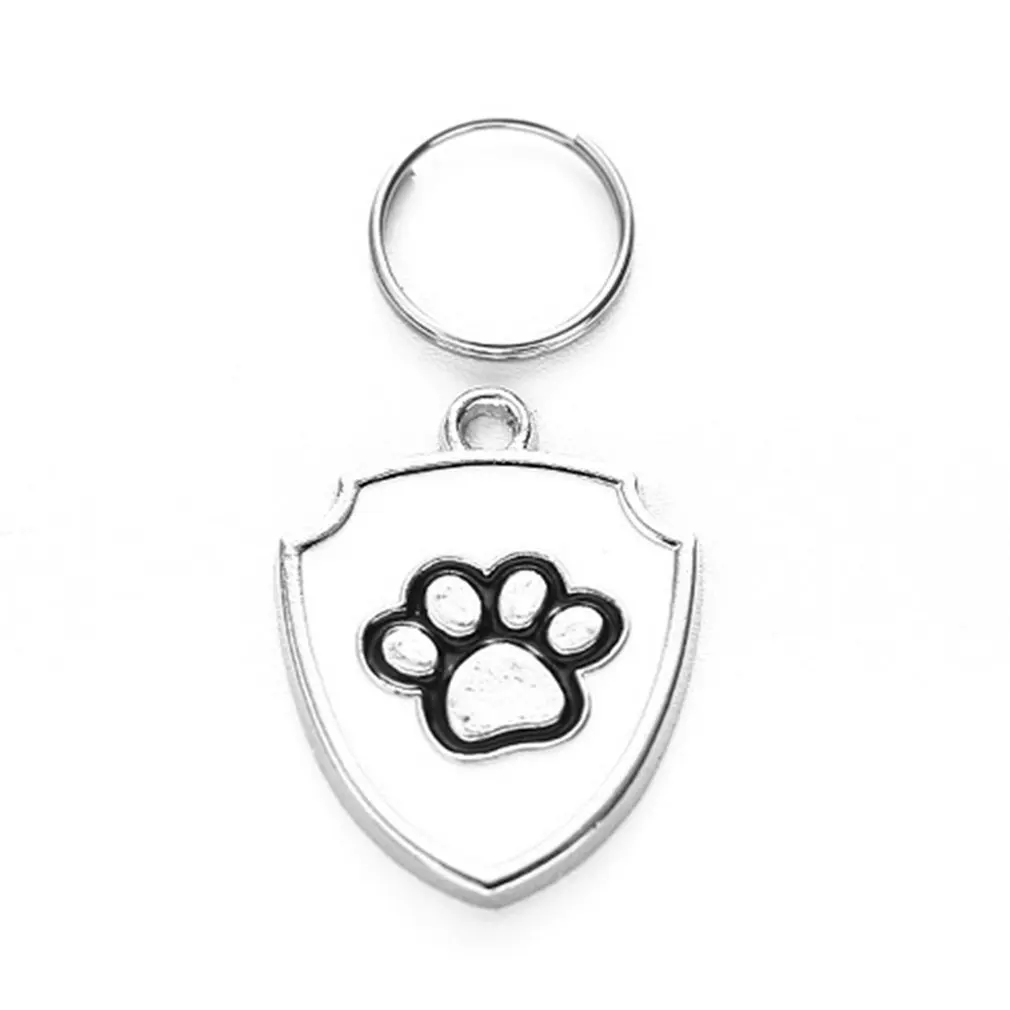 

Drop shipping Paw Shape Dog ID Tag Engraved Dog ID Name Tags Pet Collar Pendant Anti-lost Pet ID Tags