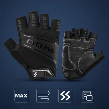 

1Pair Half Finger Anti-Slip Cycling Gloves Lightweight Breathable Anti Shock Sports Gloves Road Bike Riding Sports Handwear