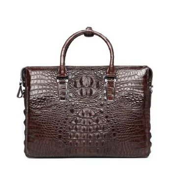 

YILUNXI European and American style men briefcase handsome fashion male handbag 2020 Comfortable crocodile virile shoulder bags