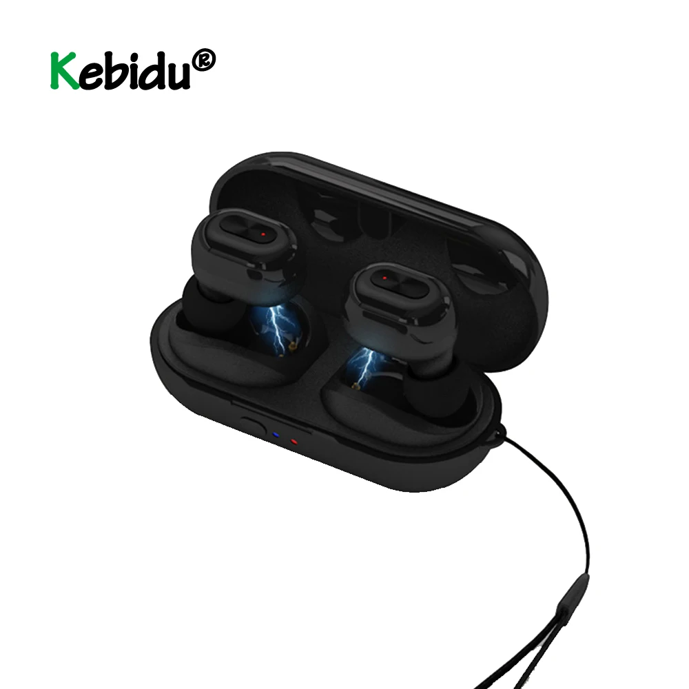 N9 TWS Bluetooth наушники V5.0 стерео беспроводные активные шумоподавления с микрофоном свободные наушники с зарядным устройством с ремешком