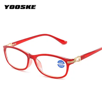 

YOOSKE Blue Light Blocking Reading Glasses Women Trimming Computer Glasses Transparent Presbyopia Glasses 1.0 1.5 2.0 2.5 3.0