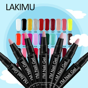 

LAKIMU 35 Colors UV Nail Gel Polish Pen 3D Design Nail Beauty Tools Paint Pen Semi Permanent DIY Decoration Nail Polish Nail Art
