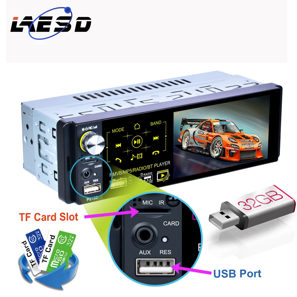 Авторадио 1 din MP5 плеер автомобильное радио аудио стерео USB AUX FM радио станция Bluetooth Камера заднего вида дистанционное управление