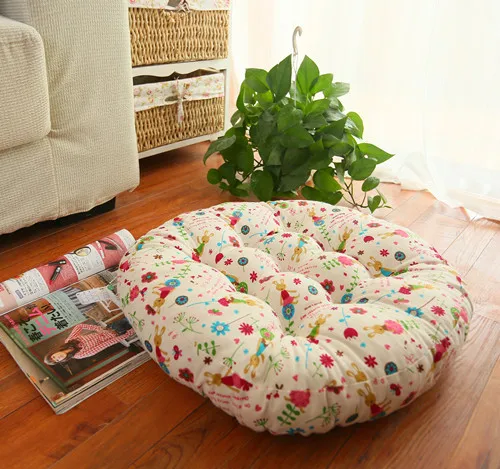 c3.4 Round Cushion Office Chair Pad Sofa Thick Cotton Linen Cushions Tatami Circular Decoration Seat Pads Home Garden Floor Cushion - Цвет: c3.4