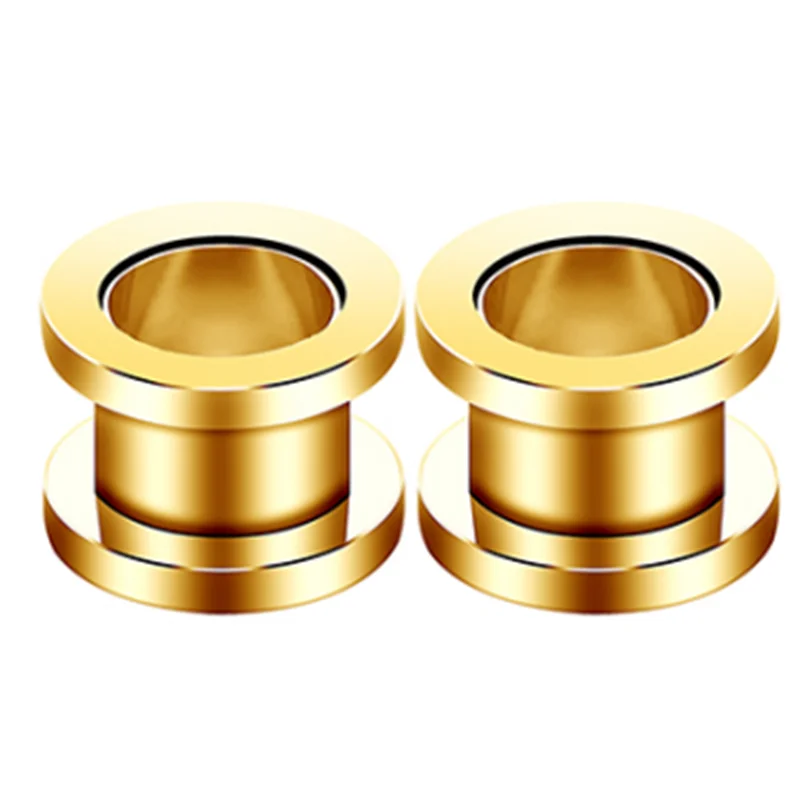 Stainless Steel 2-30mm Ear Flesh Tunnel Plug Screw Fit Ear Gauge Plug And Tunnel Expander Stretcher Dilatacione 1Pair