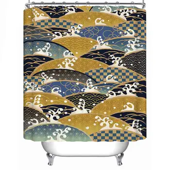 

Sum Pattern of The sea of Japan Durable Shower Curtain,103117,71''L x 71''W