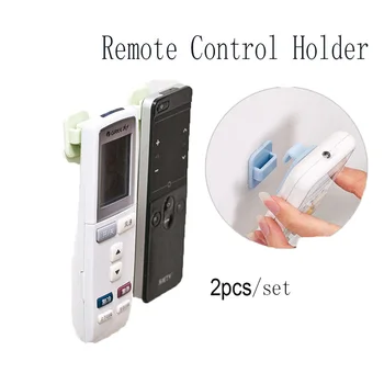 

NEW Plastic Sticky Hook Set Remote Control Holder 2Pcs/set TV Air Conditioner Key Practical Wall Storage Holder for TV Remotes