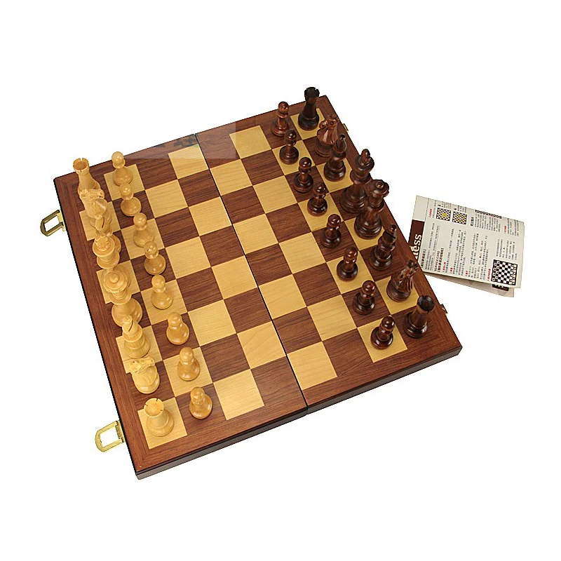 Crianças jogo de xadrez gamão luxo grande dobrável profissional xadrez  entretenimento incomum xadrez madeira jogos de tabuleiro - AliExpress