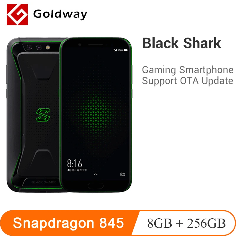 Оригинальный игровой телефон Xiaomi Black Shark BlackShark 8 ГБ 256 Snapdragon 845 5 99 дюйма 18:9
