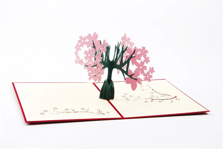 Teacher's Day Leighton Road Креативные 3D карты для изготовление ручной работы бумажные художественные настраиваемые карты спасибо-вы карта вишневый цвет
