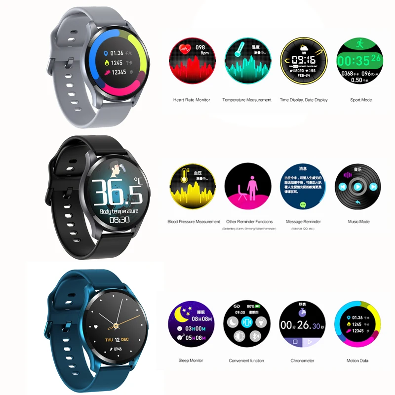 

Smart Watch Full Touch Screen Fitness Heart Rate Sleep Tracking watch Step Tracker Digital Waterproof Smartwatch for Android IOS