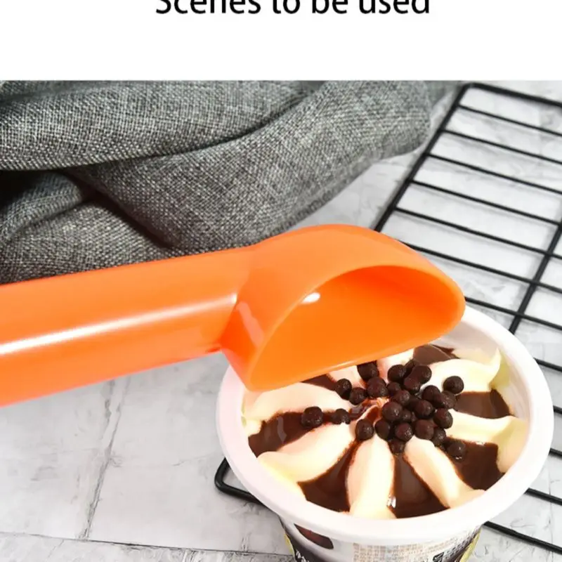 4 Pcs Cake dessert spoon Ice cream scoop Round spoon creative ice cream cutlery set Food grade material PP