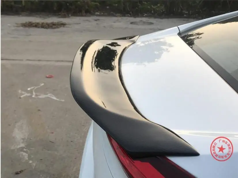 ABS Carbon fiber Car Rear Wing Trunk Lip Spoilers R style Fits For Honda Civic 4 door sedan 2016 2017 2018 | Автомобили и