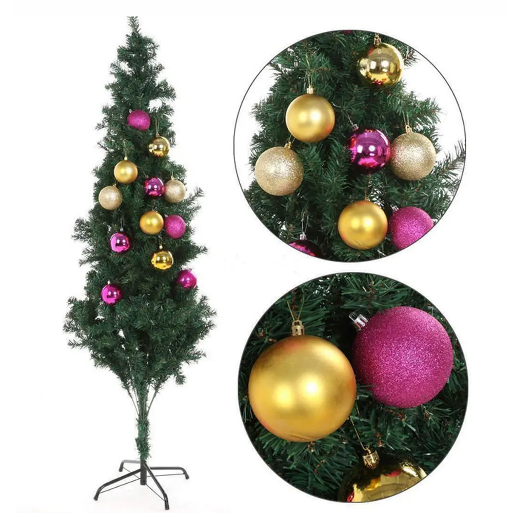 12PCS Glitter Christmas Baubles Xmas Tree Ornament Ball Christmas Decor 60 mm