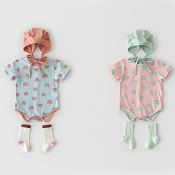 

Baby Boys Jumpsuits Outfits Clothes Summer Bulk O-neck 0-3Yrs Newborn Baby Boy Girl Short Sleeve Bear Rompers