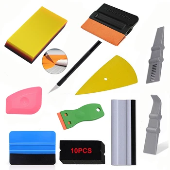 

FOSHIO Pro Car Window Tint Film Carbon Fiber Application Tools Car Wrapping Tools Kit Vinyl Stick Squeegee Rubber Water Scraper