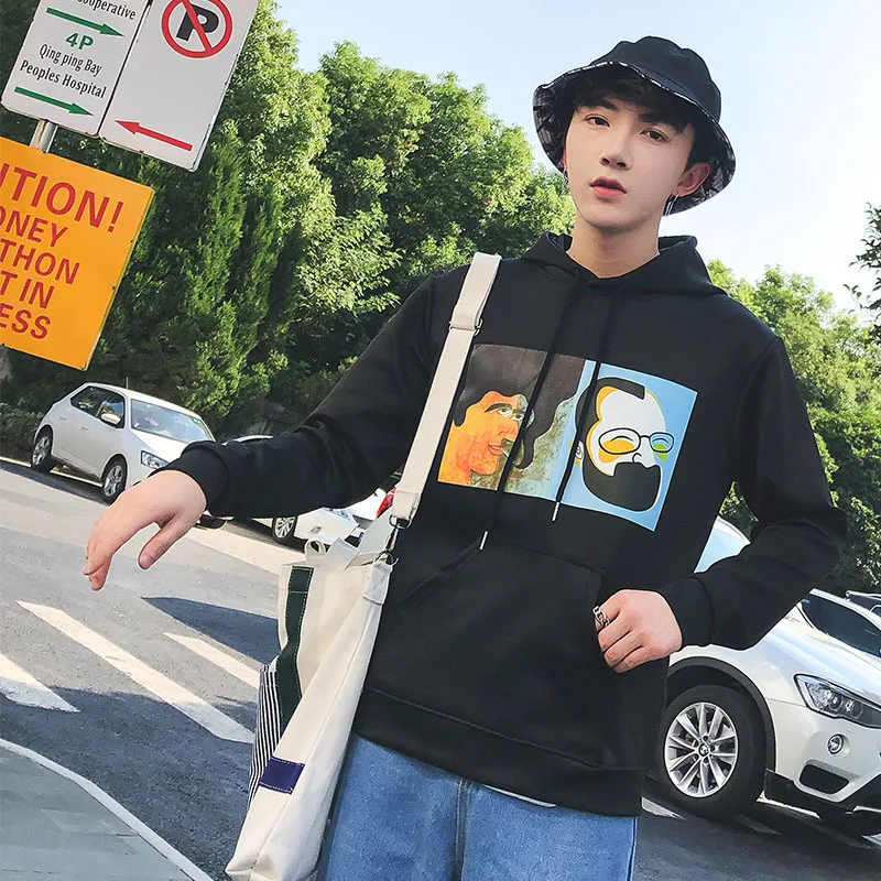 

2021 Popular Hip Hop Novelty Funny Print Hoodies Novelty Teens Funny Harajuku Men Sweatshirt Fit Minimalist Retro Man Streetwear