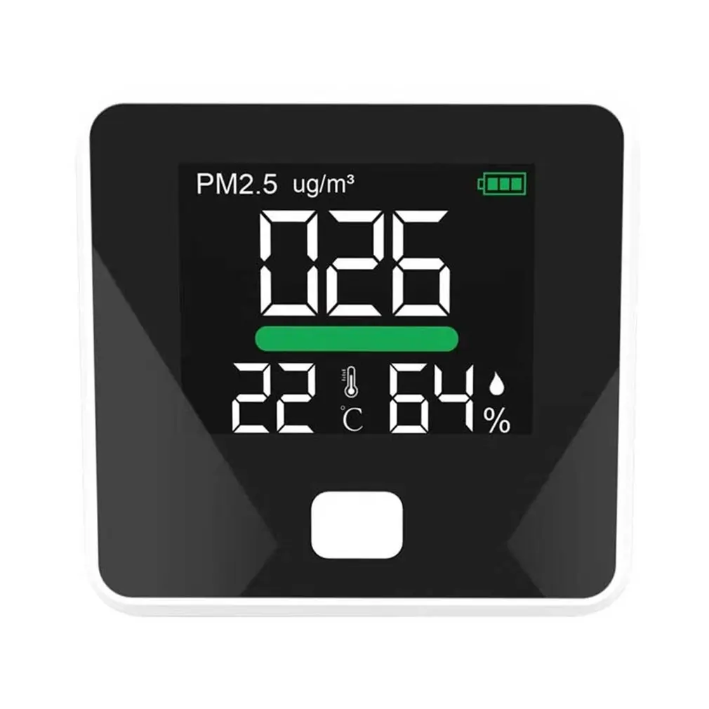 

PM2.5 Detector Temperature Humidity Meter Gas Monitor LCD Screen Dust Air Quality Detector DM103B Thermometer