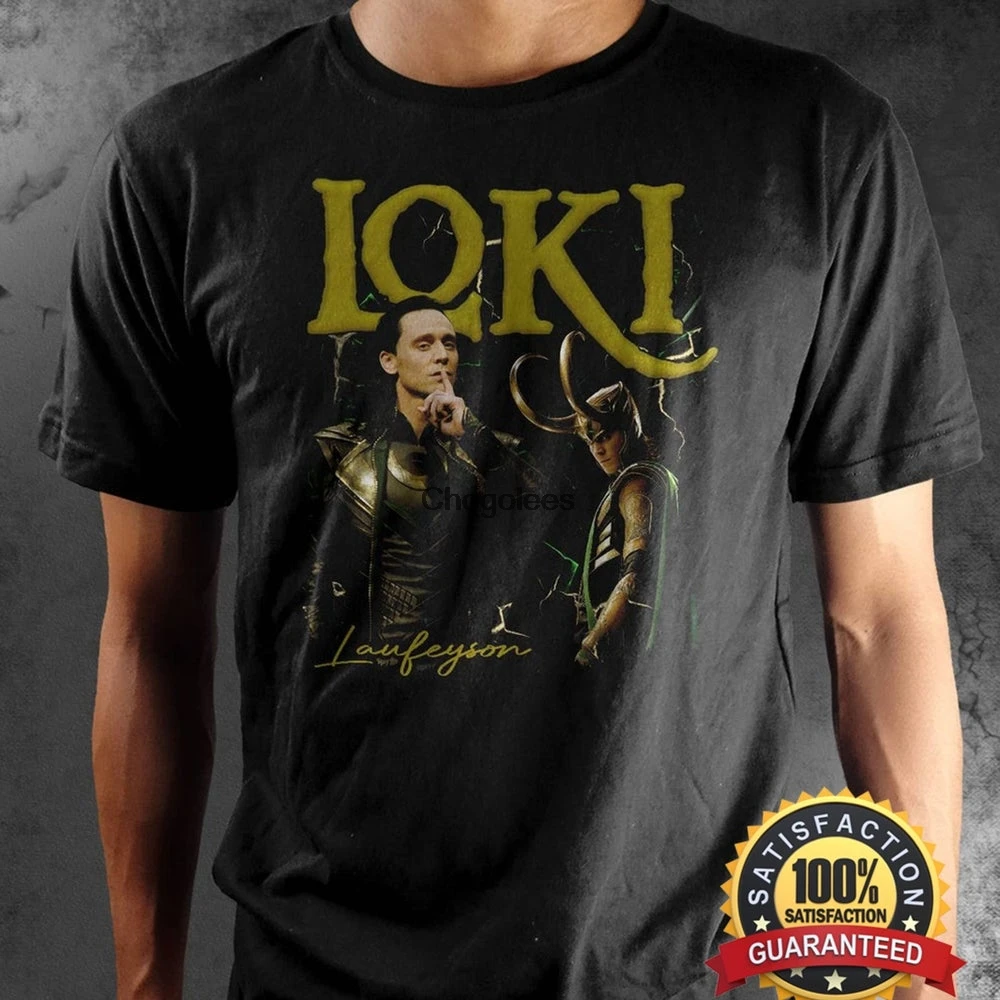 Винтажная рубашка Loki Laufeyson футболка Tom Hiddleston Merch Thor BE602 | Мужская одежда