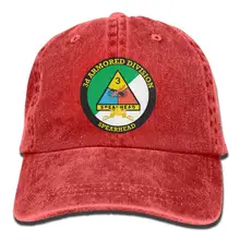 3-я бронированная дивизия с броней Insignia Мужская и Женская Бейсболка Ретро джинсовая шляпа для гольфа