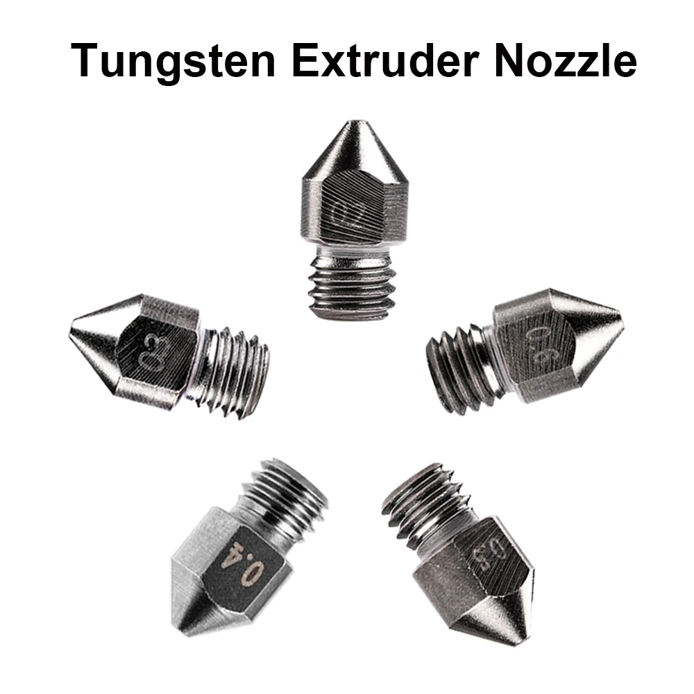 CREALITY 3D Printer Parts 5pcs/Lot Tungsten Extruder Nozzle Mix Size 0.2mm 0.3 mm 0.4mm 0.5mm 0.6mm | Компьютеры и офис