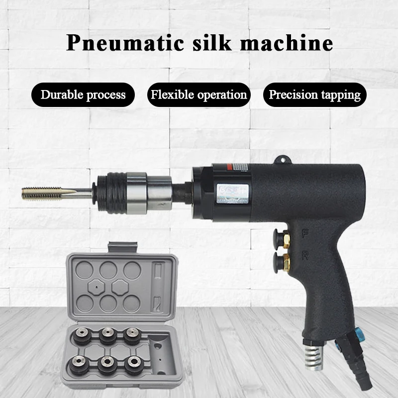 M3-M12 Pneumatic Tapping Machine Tap Drilling Machine Hand Tools Industrial Air Tool GUOCAO Portable Practica Pneumatic Handheld Pneumatic Tapping Machine 