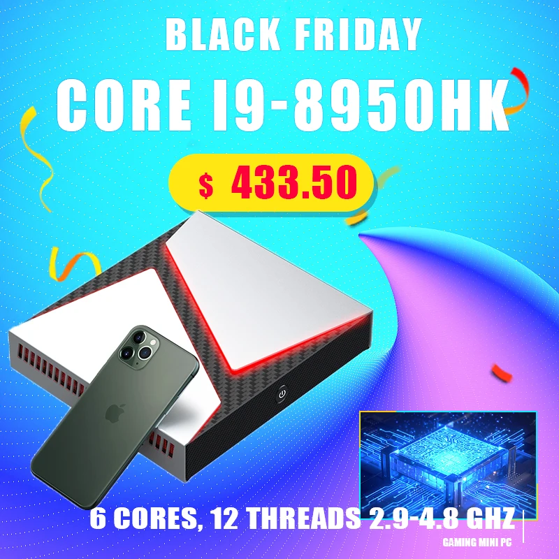 Высокопроизводительный мини игровой ПК Intel Core i9 i7 9750H i5 9300H GeForce GTX 1650 настольный